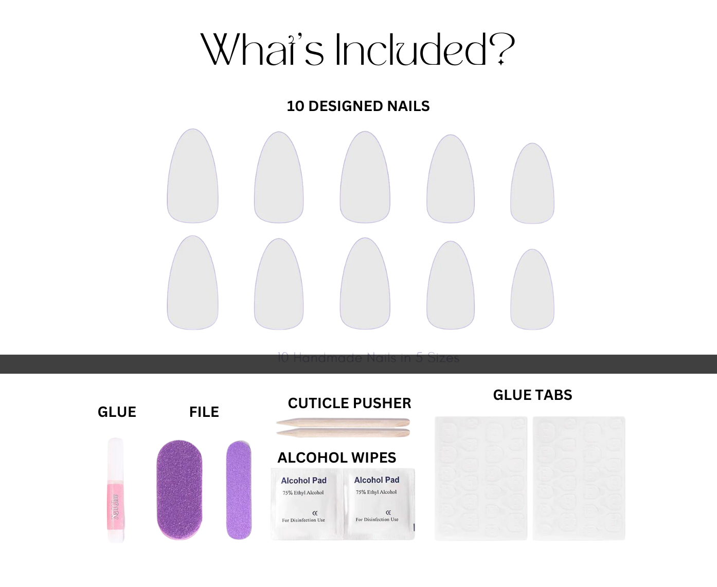 3D Matte Jewel Press on Nails