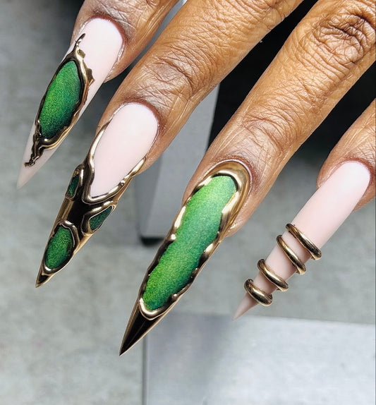 3D Matte Jewel Press on Nails